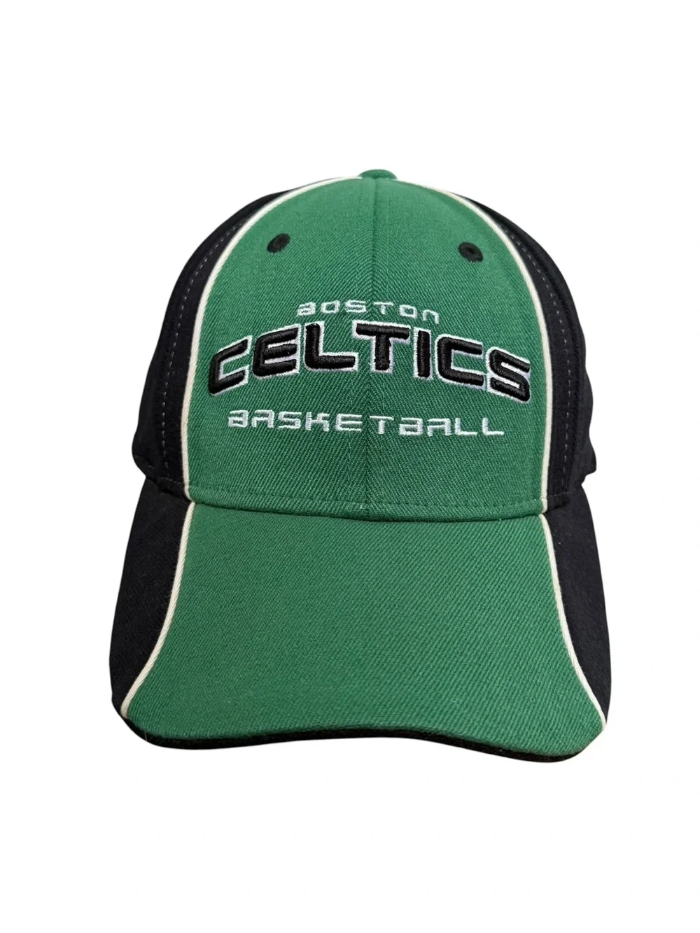Boston Celtics Basketball Baseball Cap Hat NBA Elevation Green Black One Size